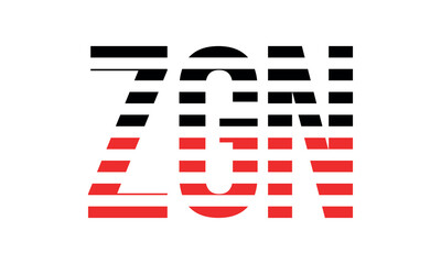 ZGN three initial letter iconic line negative space minimal logo design vector template. monogram, abstract, wordmark, business, typography, minimalist, brand, company, flat, modern, unique, simple