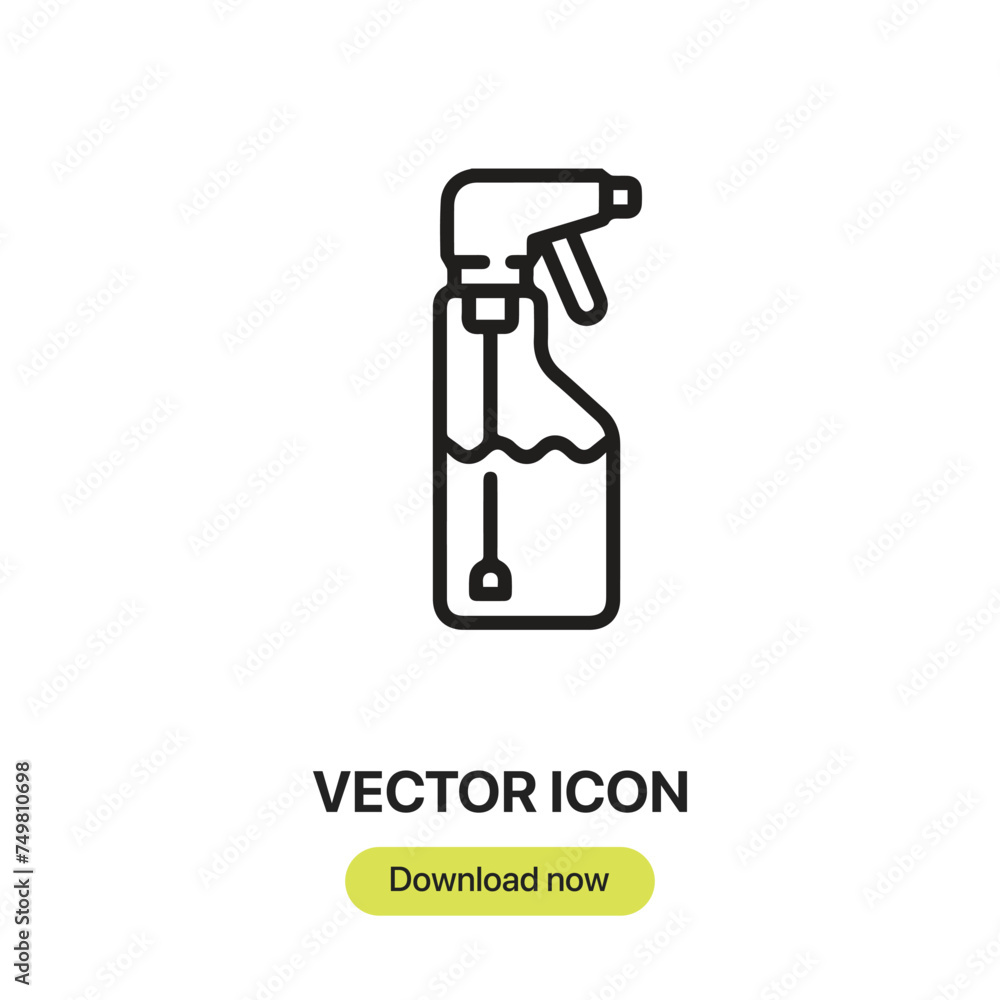 Poster spray icon vector. linear-style sign for mobile concept and web design. spray symbol illustration. p
