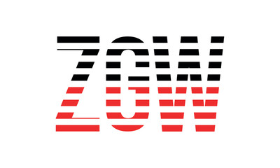 ZGW three initial letter iconic line negative space minimal logo design vector template. monogram, abstract, wordmark, business, typography, minimalist, brand, company, flat, modern, unique, simple