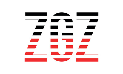 ZGZ three initial letter iconic line negative space minimal logo design vector template. monogram, abstract, wordmark, business, typography, minimalist, brand, company, flat, modern, unique, simple
