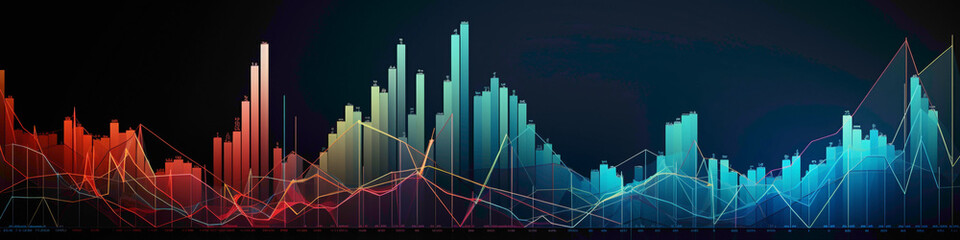 Dynamic line graph exhibiting a stable increase in stock prices, suggesting promising investment avenues. - obrazy, fototapety, plakaty