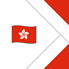 Hong Kong Flag Abstract Background Design Template. Hong Kong Independence Day Banner Social Media Post. Hong Kong Cartoon