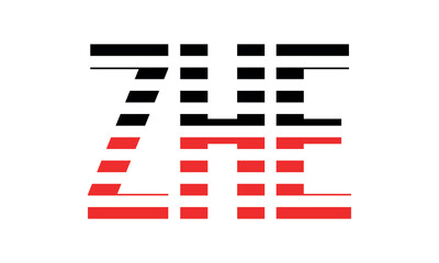 ZHE three initial letter iconic line negative space minimal logo design vector template. monogram, abstract, wordmark, business, typography, minimalist, brand, company, flat, modern, unique, simple