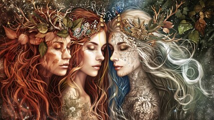 Elegant creatures of myth fierce and intertwined with the earths essence