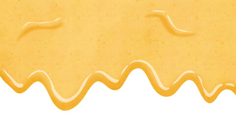 yellow sweet sticky fluid dripping down surface. Natural food product
