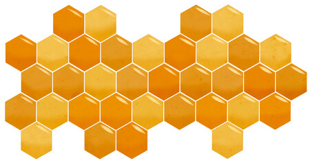 Honeycomb illustration. mosaic geometric pattern of comb with hexagon