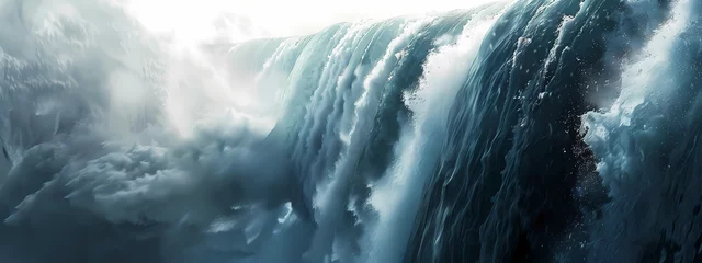 Fototapeten Gravity's Mirage: The Waterfall That Flows Upward © Manuel