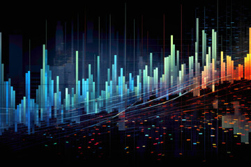 Dynamic visuals showcasing the volatility and trends within the stock market landscape.