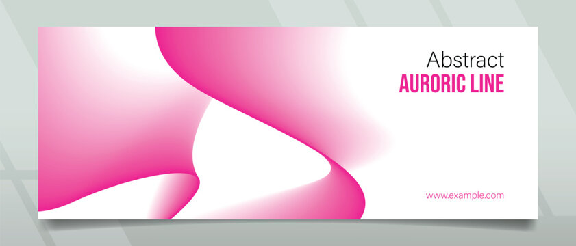 Banner design with abstract ornament and minimalist shape
