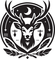 deer b;ack and whie logo