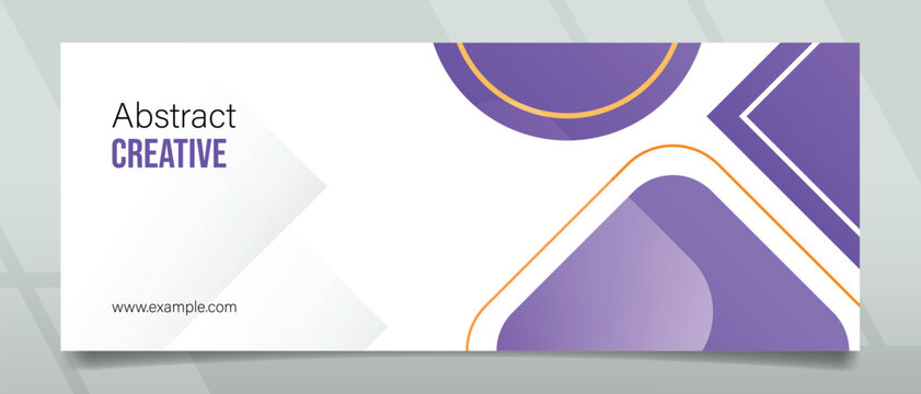 Banner design with abstract ornament and minimalist shape