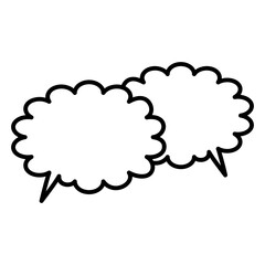 set of speech bubbles