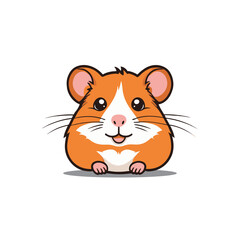 Vector-cute-hamster-head-logo-vector-icon-illustration