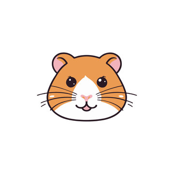 Vector-cute-hamster-head-logo-vector-icon-illustration
