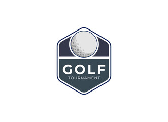 Retro Vintage Hipster Golf Vector Logo.