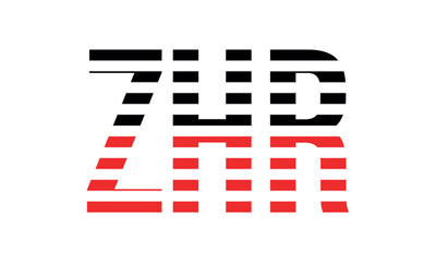 ZHR three initial letter iconic line negative space minimal logo design vector template. monogram, abstract, wordmark, business, typography, minimalist, brand, company, flat, modern, unique, simple