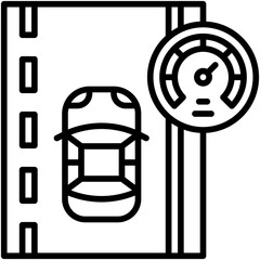 Speed limit icon, car accident and safety related vector illustration