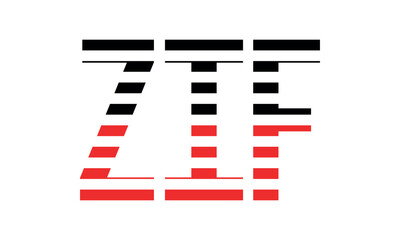 ZIF three initial letter iconic line negative space minimal logo design vector template. monogram, abstract, wordmark, business, typography, minimalist, brand, company, flat, modern, unique, simple