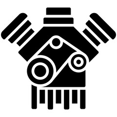 Engine icon, car accident and safety related vector illustration