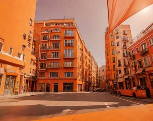 Fototapeta premium old street in the town