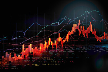 Experience the beauty of market analysis through uniquely presented and creatively interpreted stock market graphs.