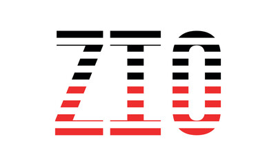ZIO three initial letter iconic line negative space minimal logo design vector template. monogram, abstract, wordmark, business, typography, minimalist, brand, company, flat, modern, unique, simple