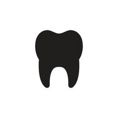 Vector tooth icon. Oral medicine, stomatology, dental medicine concepts. White tooth. Modern flat design graphic element. Vector illustration