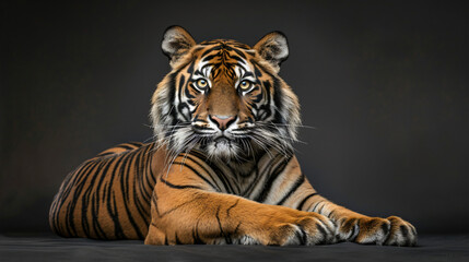 Majestic Sumatran Tiger Portrait - obrazy, fototapety, plakaty
