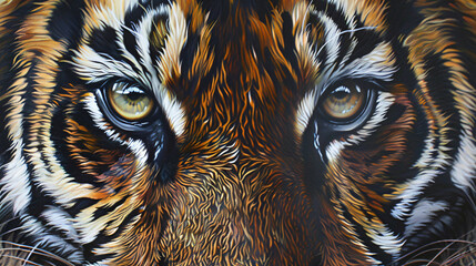 Majestic Sumatran Tiger Portrait - obrazy, fototapety, plakaty