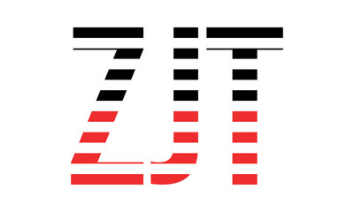 ZJT three initial letter iconic line negative space minimal logo design vector template. monogram, abstract, wordmark, business, typography, minimalist, brand, company, flat, modern, unique, simple