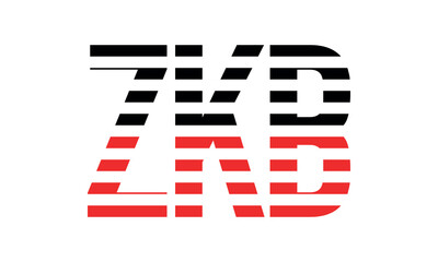 ZKB three initial letter iconic line negative space minimal logo design vector template. monogram, abstract, wordmark, business, typography, minimalist, brand, company, flat, modern, unique, simple