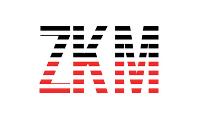 ZKM three initial letter iconic line negative space minimal logo design vector template. monogram, abstract, wordmark, business, typography, minimalist, brand, company, flat, modern, unique, simple