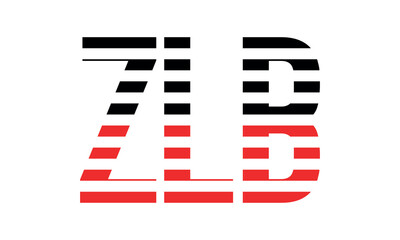 ZLB three initial letter iconic line negative space minimal logo design vector template. monogram, abstract, wordmark, business, typography, minimalist, brand, company, flat, modern, unique, simple
