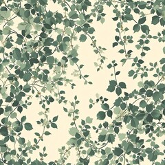 Subtle Greenery and Floral Pattern