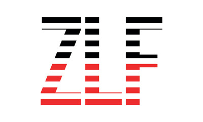 ZLF three initial letter iconic line negative space minimal logo design vector template. monogram, abstract, wordmark, business, typography, minimalist, brand, company, flat, modern, unique, simple