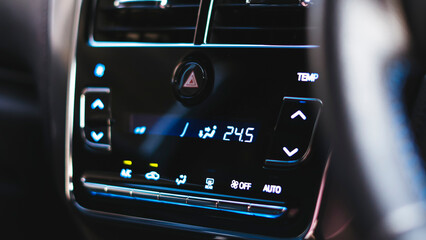 Control panel car air conditioner dashboard or console Technology in a modern car.