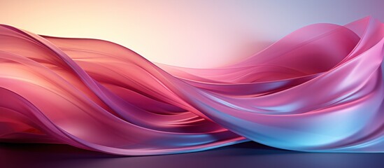 Pink and blue waves.