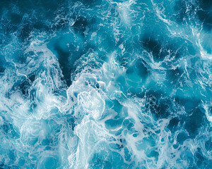 Mesmerizing shot of crystal blue ocean waves