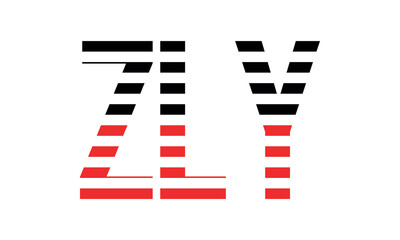 ZLY three initial letter iconic line negative space minimal logo design vector template. monogram, abstract, wordmark, business, typography, minimalist, brand, company, flat, modern, unique, simple
