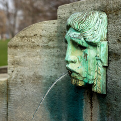 mythological gargoyle of a Zurich fountain