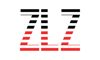 ZLZ three initial letter iconic line negative space minimal logo design vector template. monogram, abstract, wordmark, business, typography, minimalist, brand, company, flat, modern, unique, simple