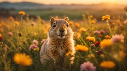 squirrel on a meadow
