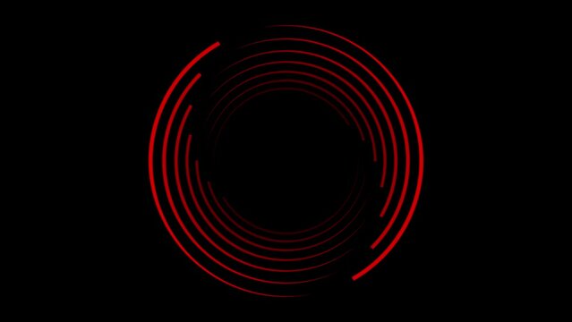 Radial speed Lines Circle animation for logo intro outro halftone dotted speed lines red black screen 