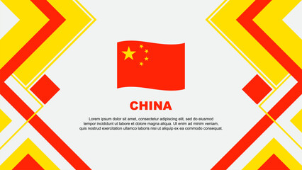 China Flag Abstract Background Design Template. China Independence Day Banner Wallpaper Vector Illustration. China Banner