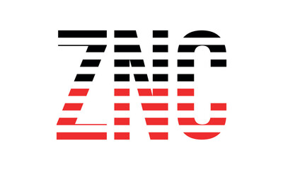 ZNC three initial letter iconic line negative space minimal logo design vector template. monogram, abstract, wordmark, business, typography, minimalist, brand, company, flat, modern, unique, simple