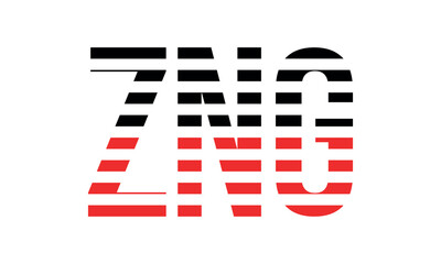 ZNG three initial letter iconic line negative space minimal logo design vector template. monogram, abstract, wordmark, business, typography, minimalist, brand, company, flat, modern, unique, simple