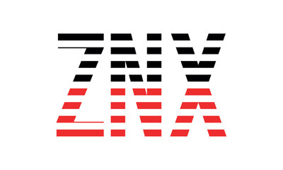 ZNX three initial letter iconic line negative space minimal logo design vector template. monogram, abstract, wordmark, business, typography, minimalist, brand, company, flat, modern, unique, simple