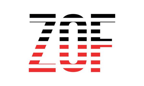 ZOF three initial letter iconic line negative space minimal logo design vector template. monogram, abstract, wordmark, business, typography, minimalist, brand, company, flat, modern, unique, simple