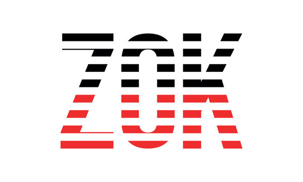 ZOK three initial letter iconic line negative space minimal logo design vector template. monogram, abstract, wordmark, business, typography, minimalist, brand, company, flat, modern, unique, simple