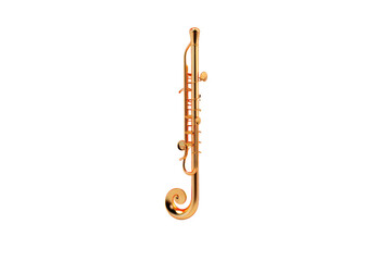 Brass Trombone. A brass trombone is displayed against a plain white background. The intricate...